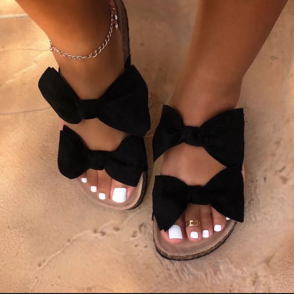 Bow Sandals Slippers Slides